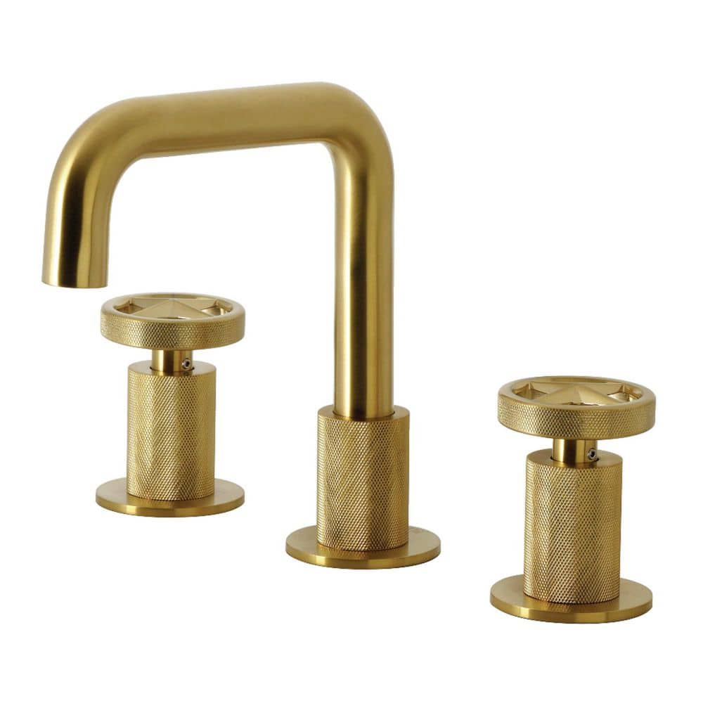 Ostro Deck Mount 2-Handle 8 in. Widespread Bathroom Sink Faucet in Brushed Brass price history on PriceWatchPro