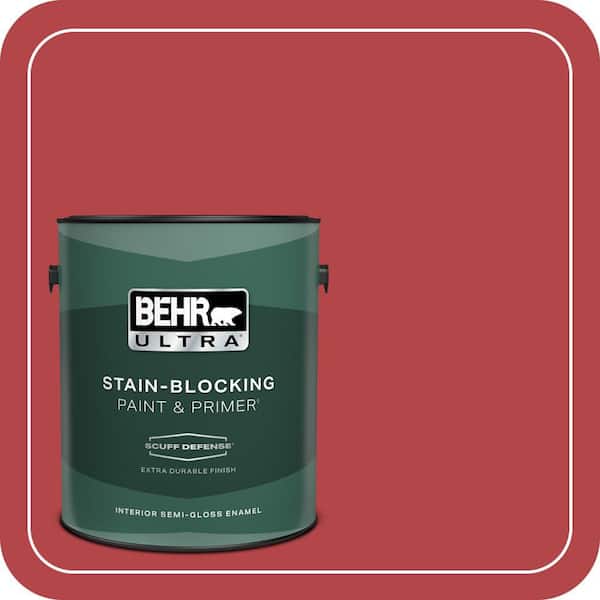 BEHR ULTRA 1 gal. Home Decorators Collection #HDC-SM14-10 Intrigue Red Extra Durable Semi-Gloss Enamel Interior Paint & Primer