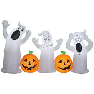 4.5 ft Pumpkin and Ghost Scene Halloween Inflatable