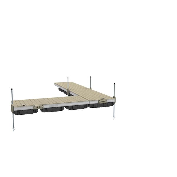 4'x30' Aluminum Floating Dock Kit w/ Resin Top-3 Section s