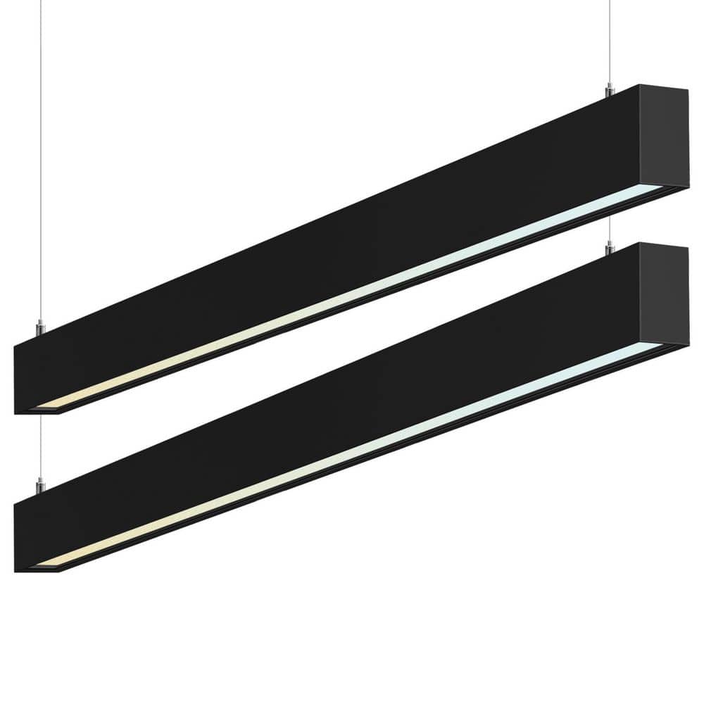 4FT Integrated LED Linkable Linear Light, 3CCT, 30/40/50W, Up to 5750LM, Dimmable, Damp Rated & DLC Listed, Black 2 Pack price history on PriceWatchPro