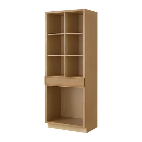 Leyton 36 in. W x 24 in. D x 96 in. H Ready to Assemble Plywood Slim Shaker Pantry Kitchen Cabinet in White Oak