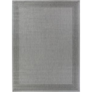 Hampton Bay Black/Brown 5 x 7 Border Indoor/Outdoor Area Rug 3102403 - The  Home Depot