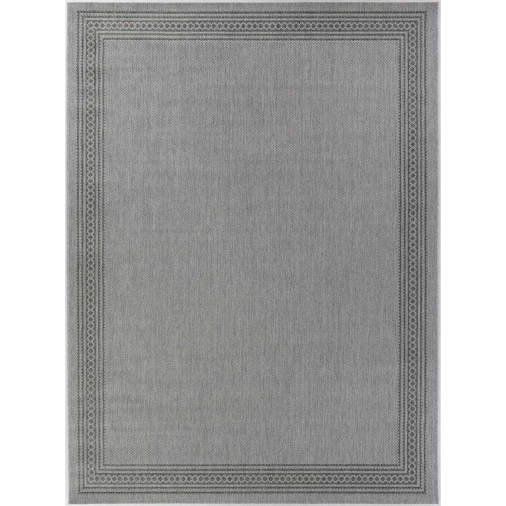 Border Charcoal Gray 8 ft. x 10 ft. Indoor/Outdoor Patio Area Rug price history on PriceWatchPro