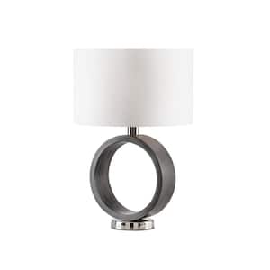 Tracey 24 in. Charcoal Gray Ring Table Lamp