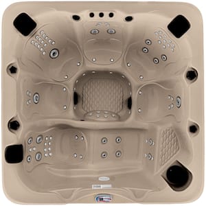 6-Person 100-Jet 240-Volt Premium Acrylic Lounger Spa Standard Hot Tub with Bluetooth Sound System and LED Waterfall