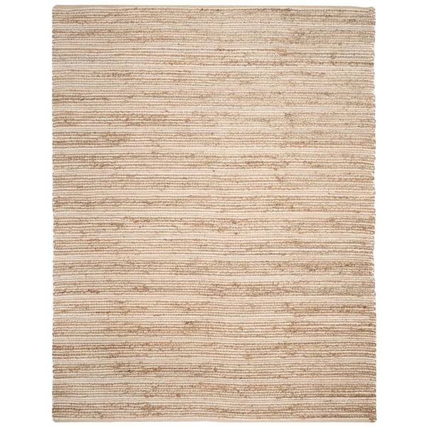 SAFAVIEH Cape Cod Natural/Ivory 9 ft. x 12 ft. Striped Area Rug