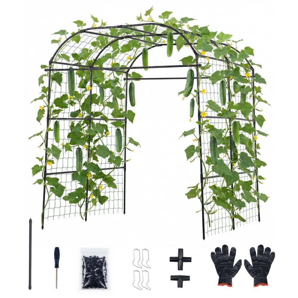 Cucumber Trellis, U-Shape Garden Trellises for Raised Bed, Metal Wide Top Arch Plant Support for Vine, Peas, 2025 update price history on PriceWatchPro