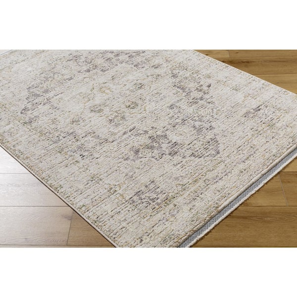 Rivaldo Light Brown/Cream Medallion 9 ft. x 13 ft. Indoor Area Rug