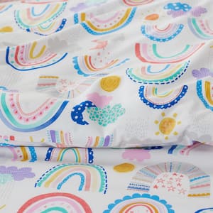 Company Kids Magical Rainbows Organic Cotton Percale Duvet Cover Set