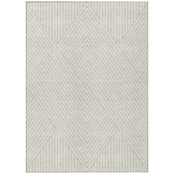 Chantille Machine Washable Indoor/Outdoor Abstract ACN937 Ivory 3 ft. x 5 ft. Area Rug