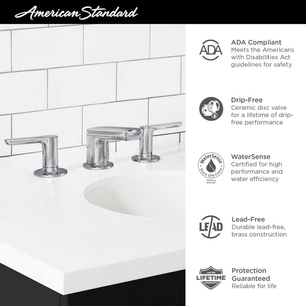 Studio S Brushed Nickel 2-Handle Low-Spout Widespread Bathroom Faucet