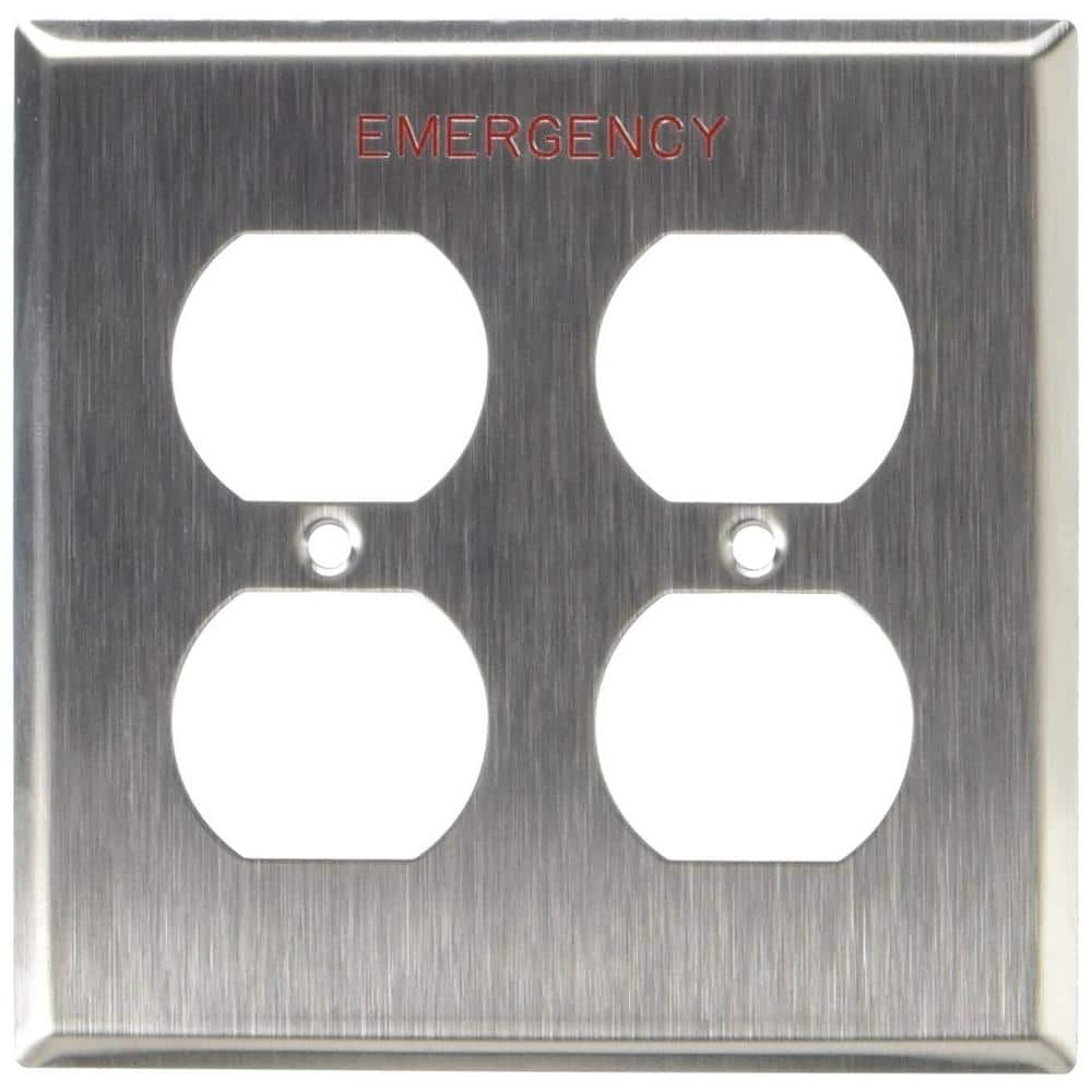2-Gang Stainless Steel 302 Non-Magnetic Emergency Duplex Outlet/Receptacle Metal Standard Wall Plate (1-Pack) 84016-E40 price history on PriceWatchPro