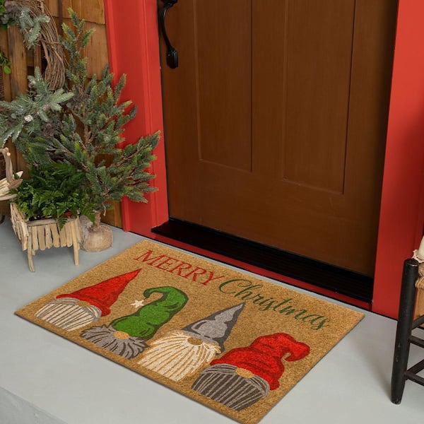 Gertmenian & Sons The Grinch Welcome and Merry Grinchmas 20 in. x 34 in  Coir Door Mat (2-Pack) 19594 - The Home Depot
