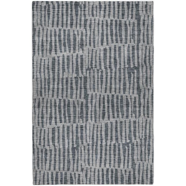Dream Shag Premium Machine Washable Abstract ADS674 Charcoal 9 ft. x 12 ft. Area Rug