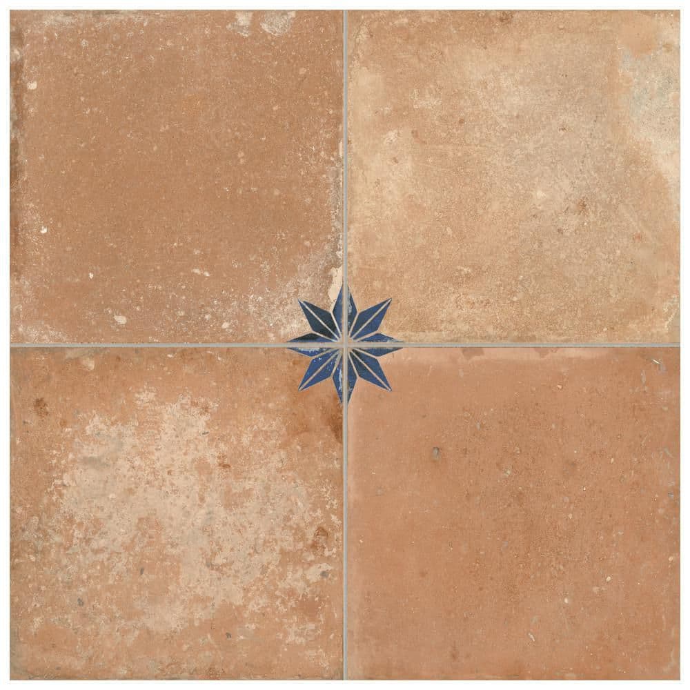 Kings Nonna with Blue Star 9 in. x 9 in. Porcelain Floor and Wall Take Home Tile Sample price history on PriceWatchPro