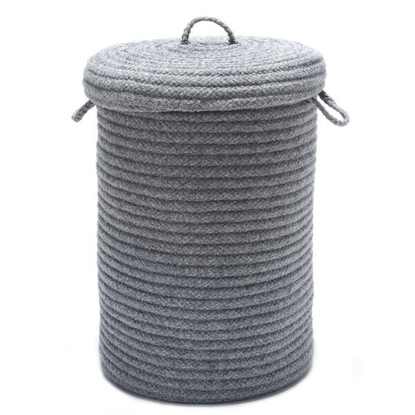 Colonial Mills 16 in. x 16 in. x 24 in. Light Gray Blended Wool Hamper