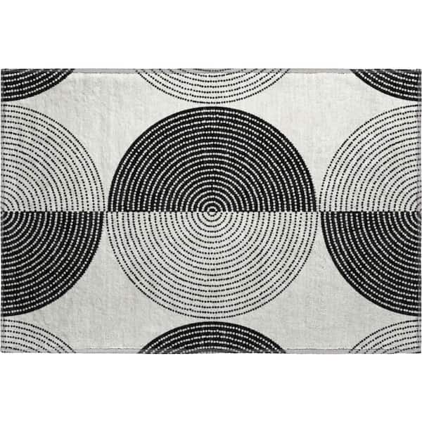 Mayfield Premium Machine Washable Abstract AMF2275 Ivory 2 ft. x 3 ft. Accent Rug