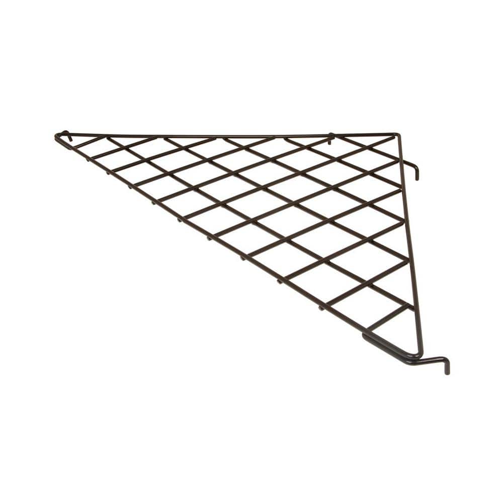 24 in. x 24 in. x 34-1/2 in. Triangular Black Wire Shelf (Pack of 10)