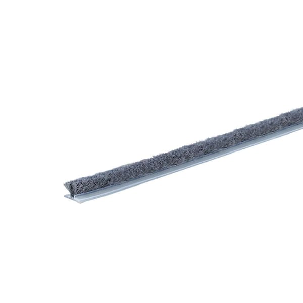 0.25 in. x 17 ft. Gray Storm Doors and Window Weatherstripping Pile Replacement Roll