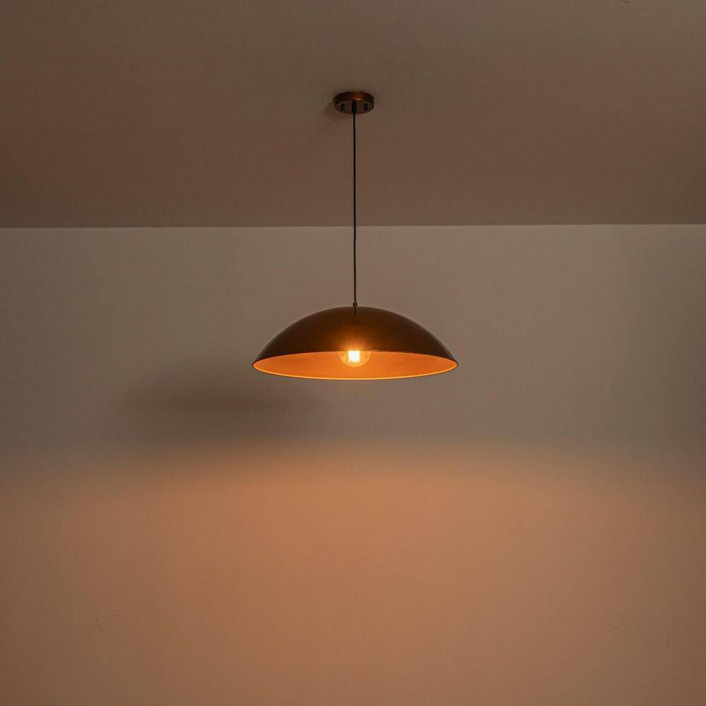 Detroit 25''Wide in. 1-Light Industrial Antique Gold Oversized Dome Pendant with Bowl Metal Shade for Kitchen Island price history on PriceWatchPro