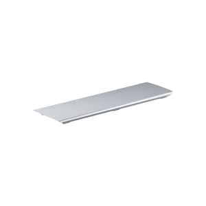 Bellwether 27.375 in. L x 7.5 in. W Alcove Shower Pan Base Aluminum Drain Cover with Bright Silver