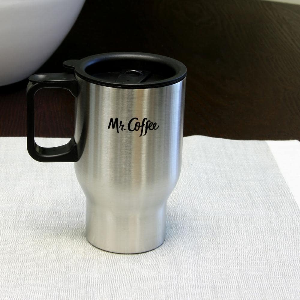 Coffee Mug w Handle, 12 Oz, Graphite, Portable Travel Thermal