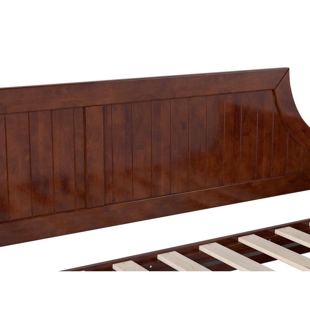 Cambridge Walnut Twin Wood Daybed Frame with Slats