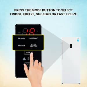 17 cu. ft. Convertible UpRight Freezer/Refrigerator Garage Ready in White