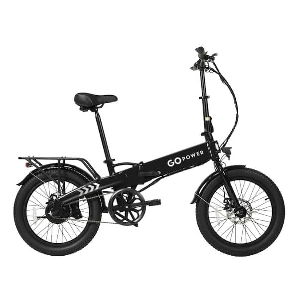 GoPowerBike GoVolt Folding Electric Bike : 20" : 500W : 20mph : 45+ Mile Range : Black