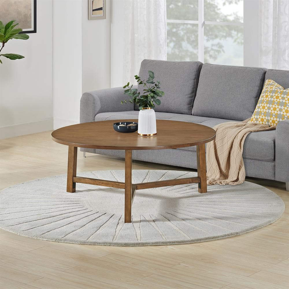 Newbury 44in Pecan Pine Coffee and End Tables Set