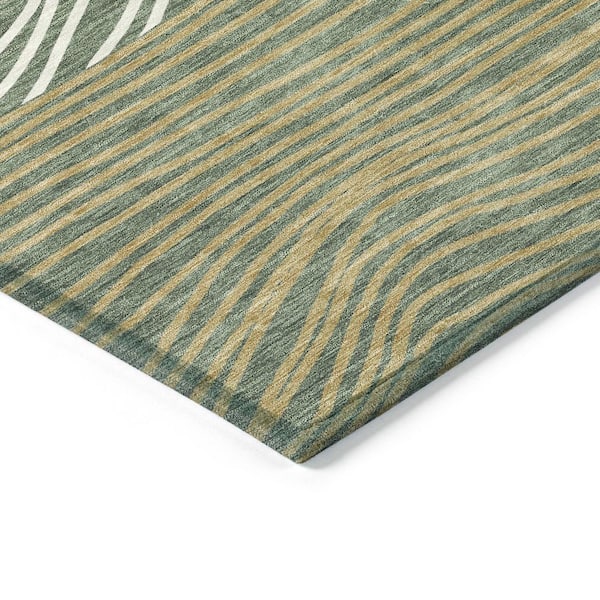Chantille Machine Washable Indoor/Outdoor Abstract ACN2350 Basil 3 ft. x 4 ft. Area Rug