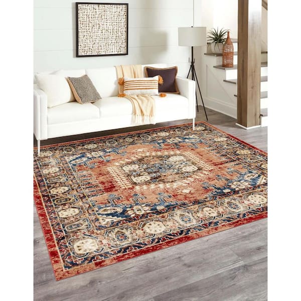 Utopia Larissa Terracotta 7' 0 x 7' 0 Area Rug