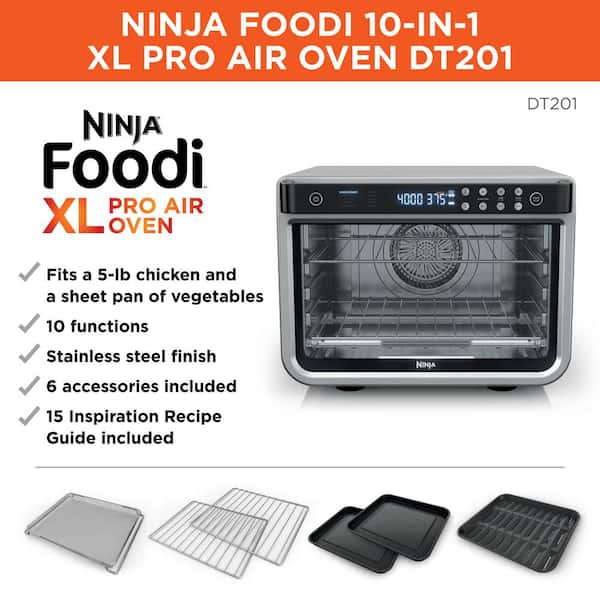 NINJA Foodi XL Pro 1800 W Stainless Steel Convection Oven with