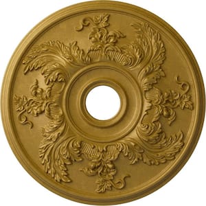 1-7/8 in. x 23-5/8 in. x 23-5/8 in. Polyurethane Acanthus Twist Ceiling Medallion, Pharaohs Gold