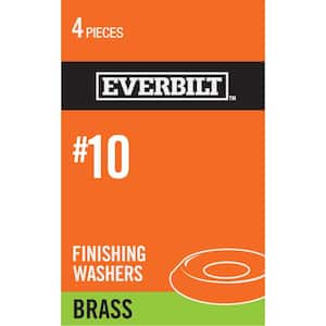 #10 Brass Finishing Washers (4-Pack)