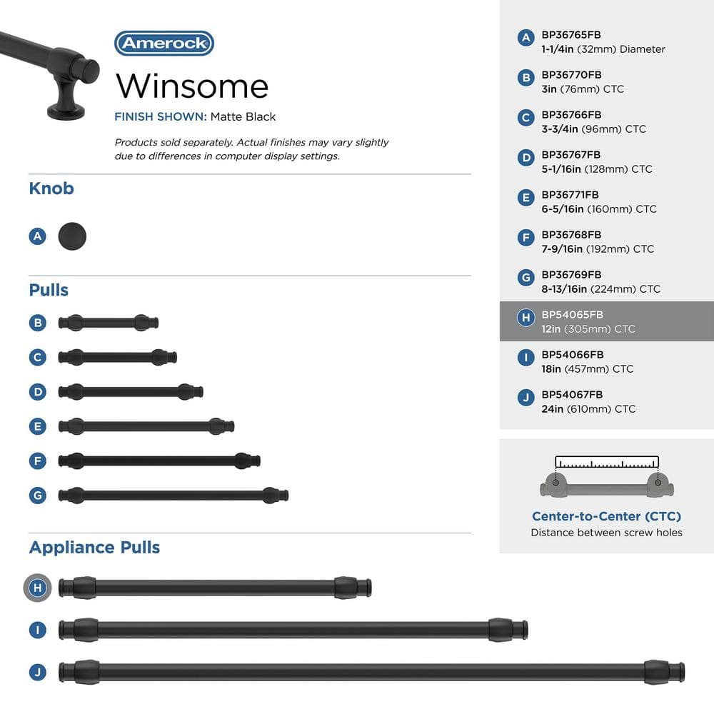 Matte Black 14.5" Modern Appliance Pull with Mounting Hardware