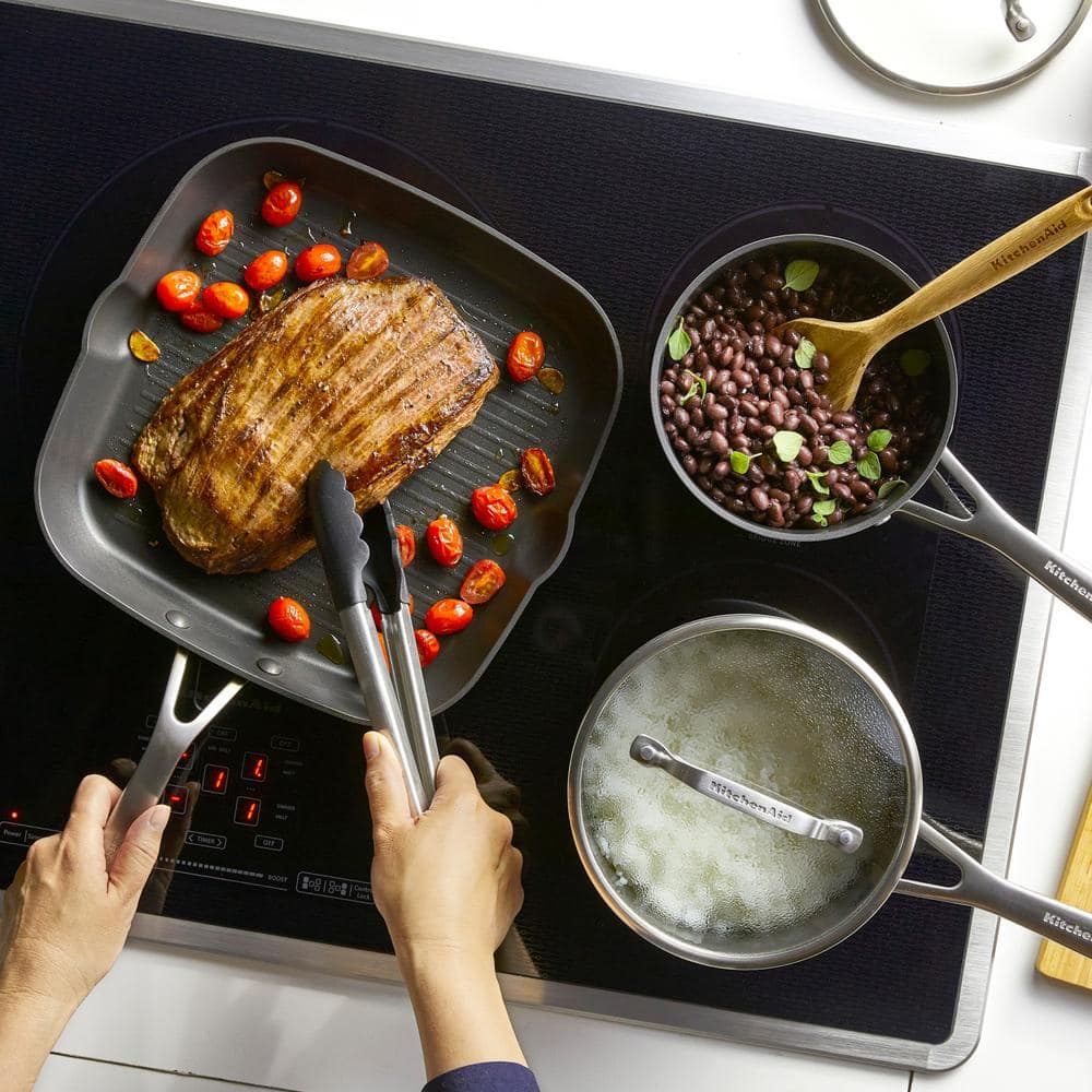 Matte Black 10-Piece Aluminum Nonstick Cookware Set