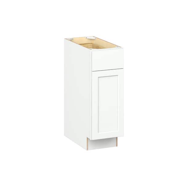 Emerson Pure White Base 1 drawer with 1 Left door Ready to Assemble Kitchen Cabinet (12 in. W x 34.5 in. H x 24 in. D)