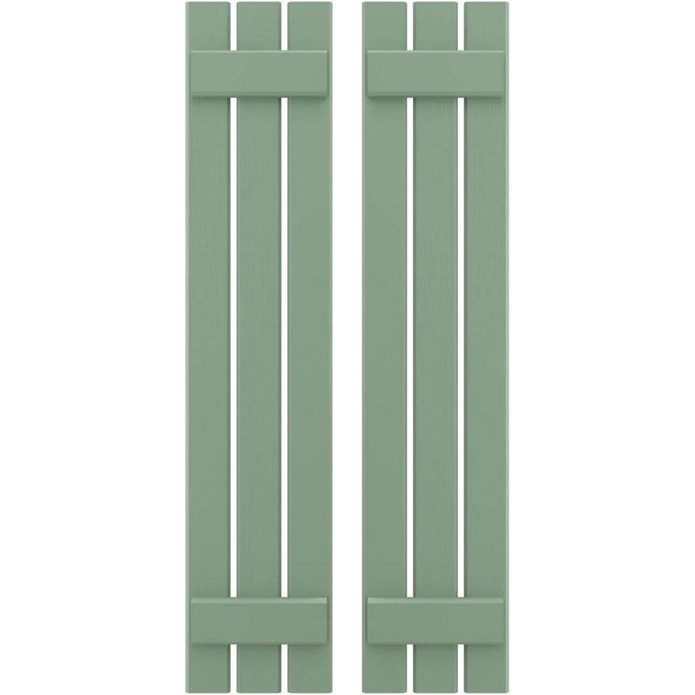 11-1/2 in. W x 39 in. H Americraft 3 Board Exterior Real Wood Spaced Board and Batten Shutters Track Green price history on PriceWatchPro