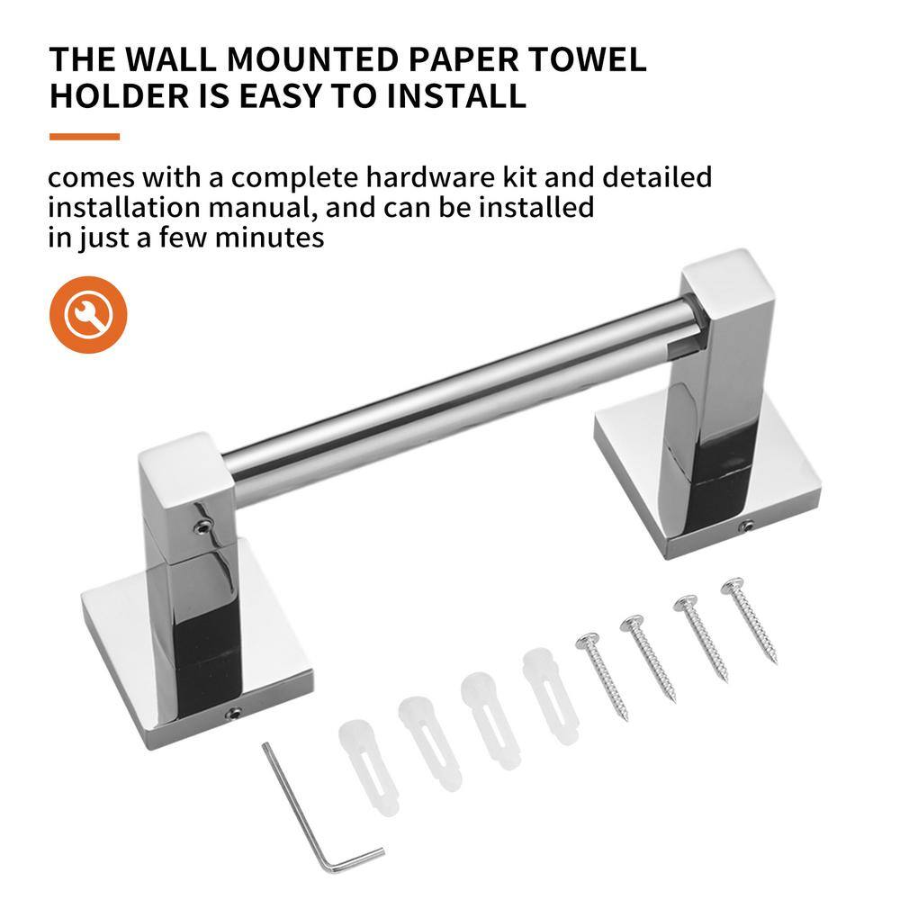 Polished Chrome Wall Mounted Double Post Toilet Paper Holder