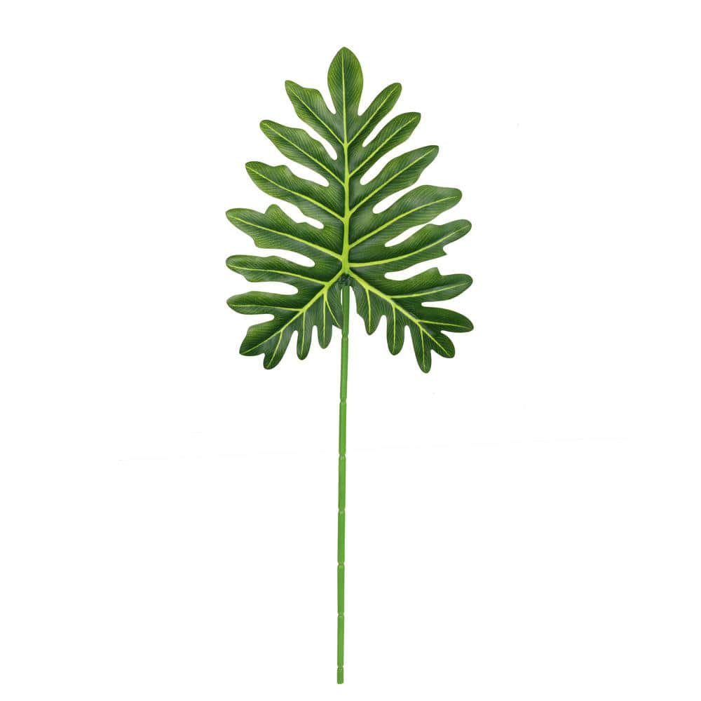 23 in. Real Touch Artificial Selloum Philodendron Leaf Stem Plant Greenery Foliage Spray Branch (Set of 4) price history on PriceWatchPro