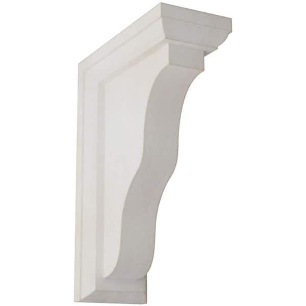 Ekena Millwork 2-1/4 in. x 7 in. x 5 in. Chalk Dust White Hamilton Traditional Wood Vintage Decor Bracket