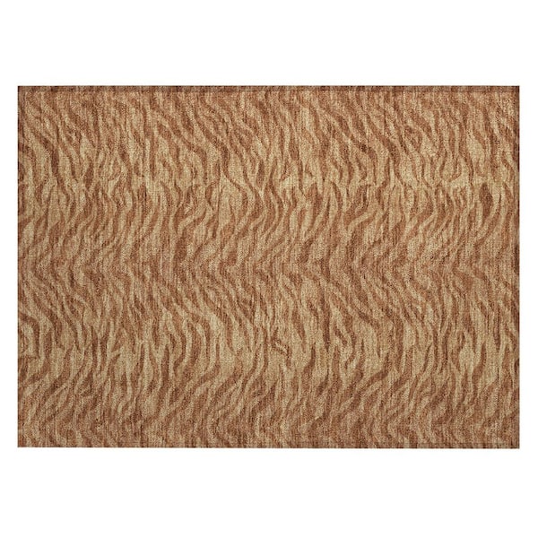 Chantille Machine Washable Indoor/Outdoor Abstract ACN2925 Paprika 3 ft. x 4 ft. Area Rug