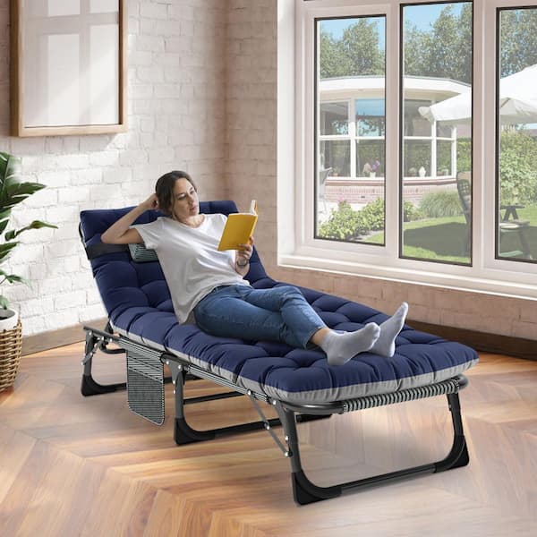 BOZTIY Adjustable 4-Position Adults Reclining Folding Chaise with