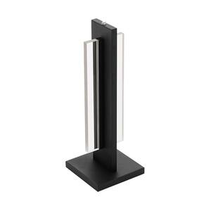 Spadafora 15.00 in. Black Table Lamp with Clear Acrylic Diffuser