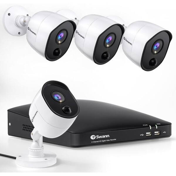 Swann 4-Channel 64GB DVR Security Camera System with 4 -1080p