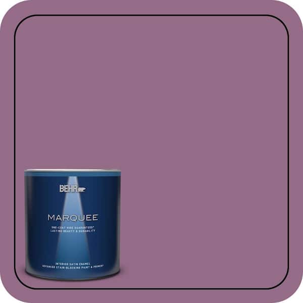 BEHR MARQUEE 1 qt. #M110-6 Sophisticated Lilac One-Coat Hide Satin Enamel Interior Paint & Primer