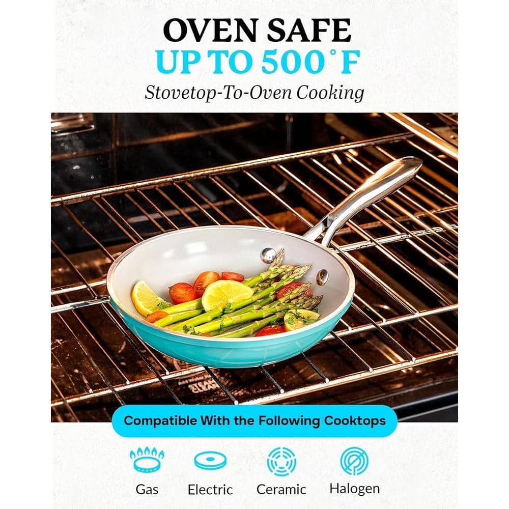 Gotham Steel 15-Piece Blue Nonstick Aluminum Cookware Set