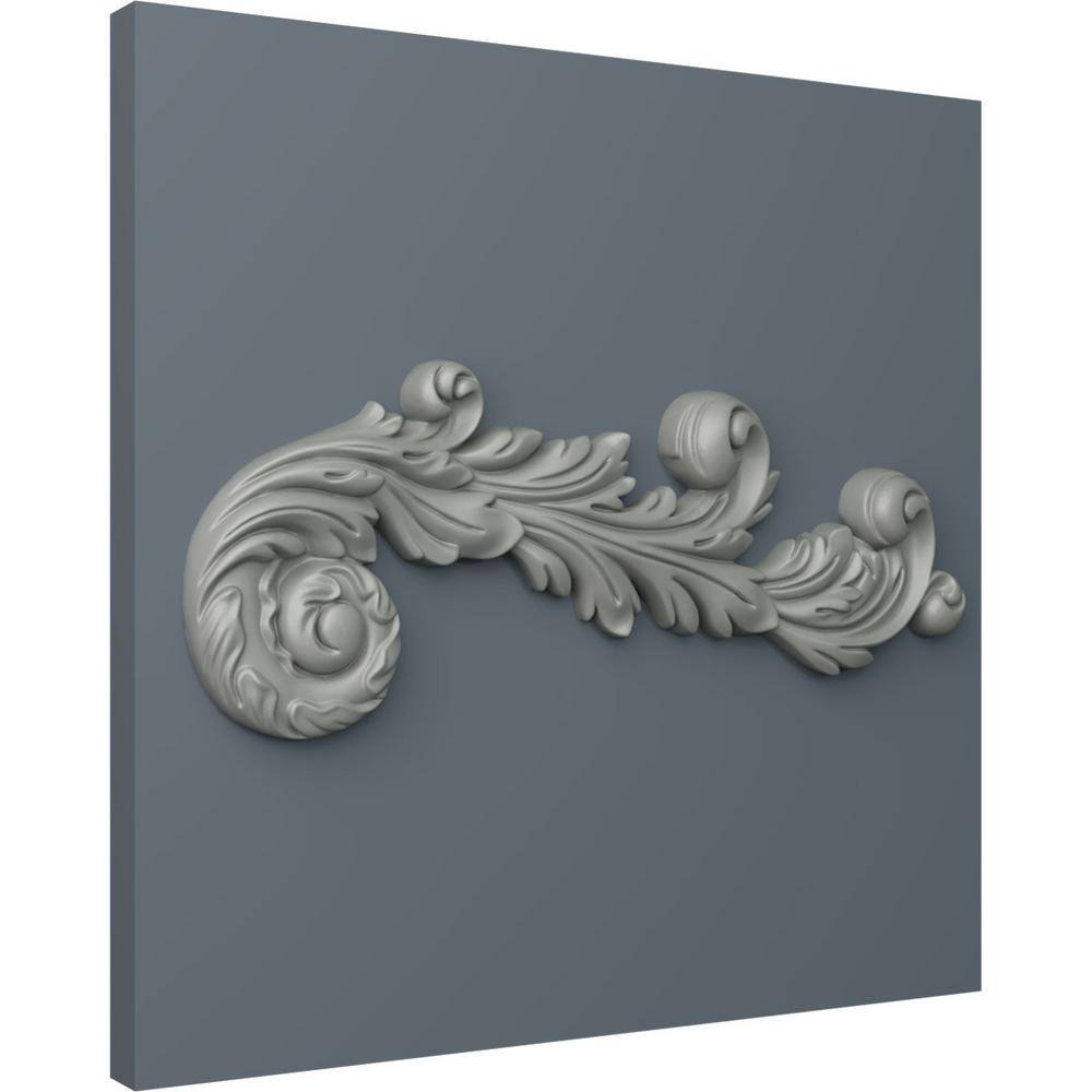 Edinburgh 7"H x 17.5"W Primed Polyurethane Scroll Onlay